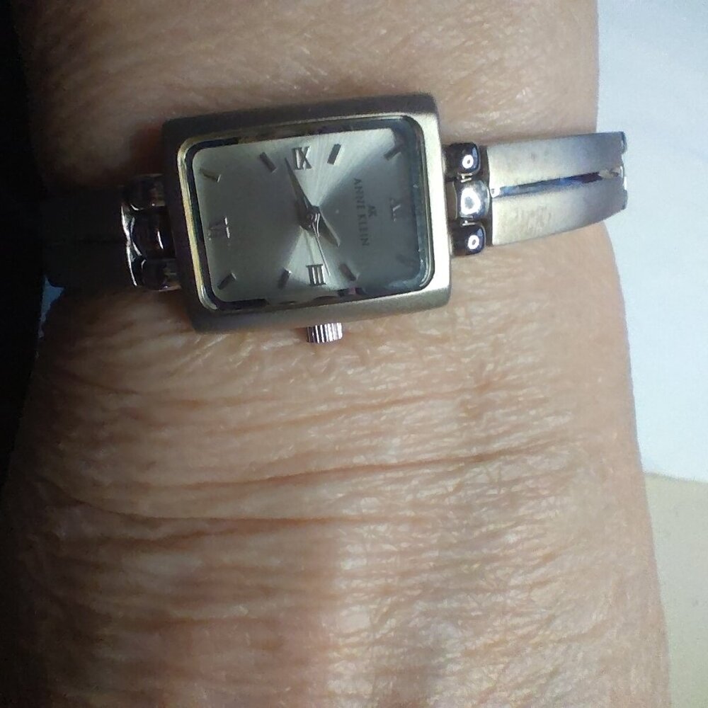 Anne Klein Women’s Quartz Watch - Brushed Silver-Tone Band, Roman Numerals, 8” L